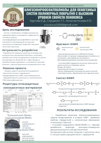 Олигоэфирфосфатполиолы для пеногенных систем полимерных покрытий с высоким уровнем свойств пенококса