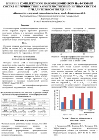 Влияние комплексного наномодификатора на фазовый состав и прочностные характеристики цементных систем при длительном твердении