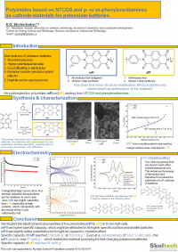Polyimides based on NTCDA and p- or m-phenylenediamines  as cathode materials for potassium batteries
